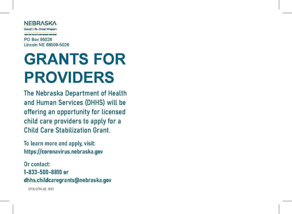 Grants for Providers